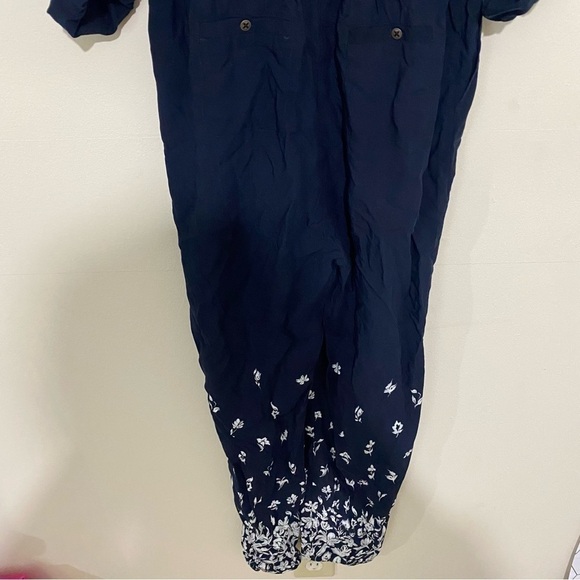 Anthropologie Lilka Lakeshore Navy Floral Jumpsuit SIZE XS - Picture 7 of 9